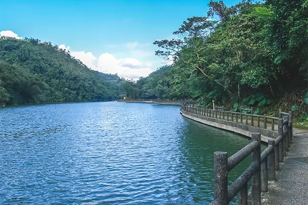 長埤湖的湖畔步道